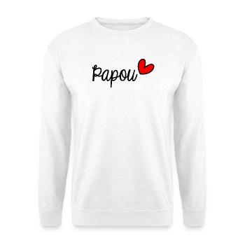PAPUA. PAPA. VATERTAG. FROHER VATERTAG - Unisex Pullover - Weiß - Vorne