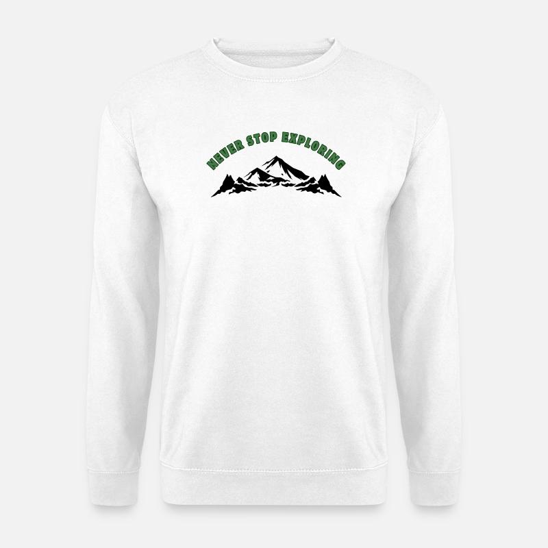Never Stop Exploring - Unisex Sweatshirt - white