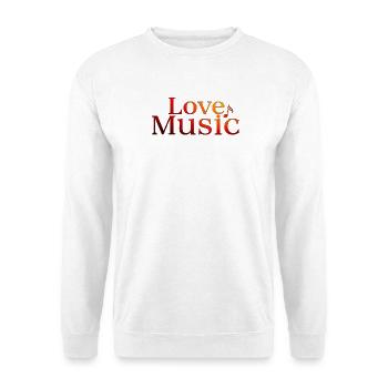 Love Music - Sweat-shirt Unisexe - blanc - Devant