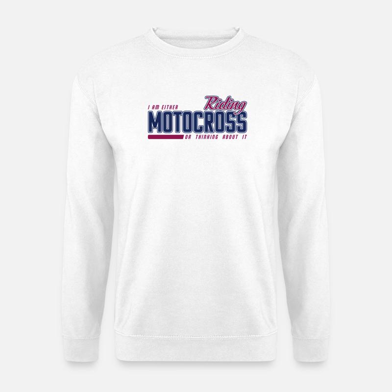Riding Motocross - MX Riding - Unisex Sweatshirt - white