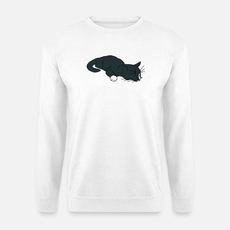 Schlafende Katze - Unisex Pullover - Weiß