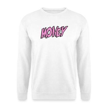 Money Illustration with Vivid Typography - Unisex Sweatshirt - white - Front