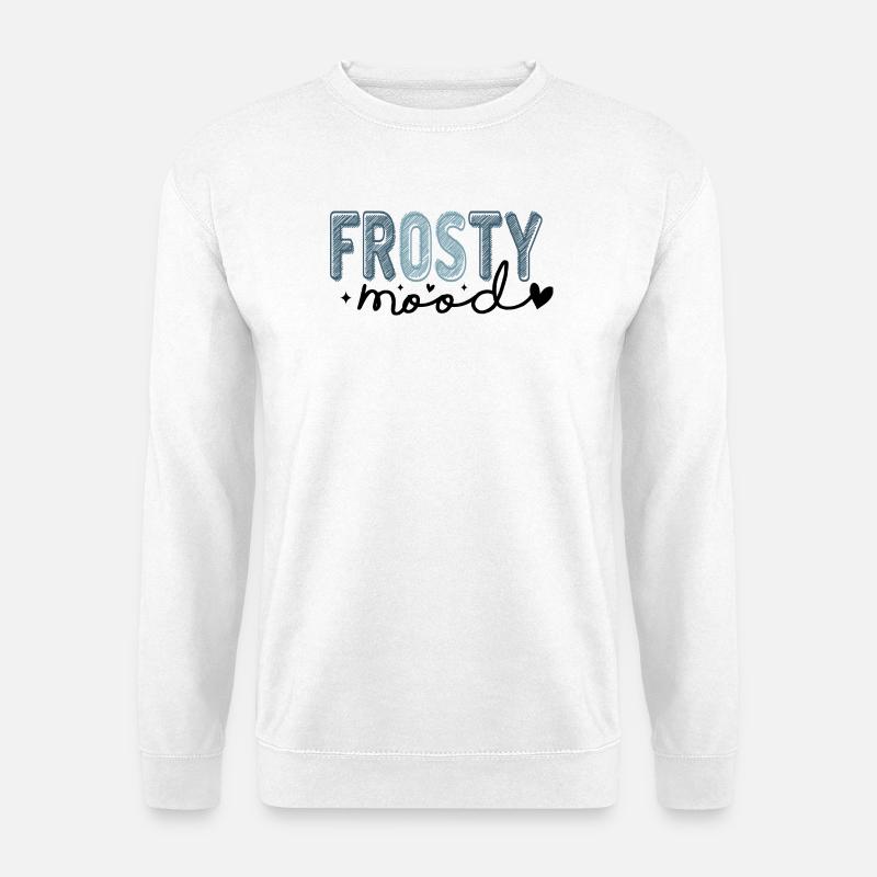 Frostiger Text im eisigen Stil - Unisex Pullover - Weiß