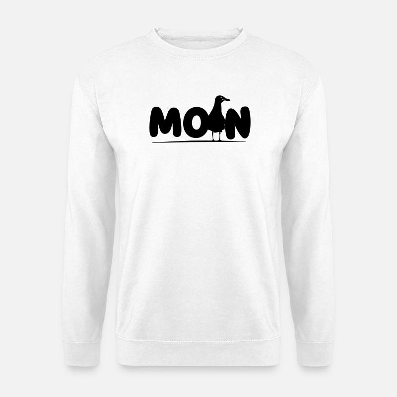 Moin mit Möwe - Unisex Pullover - Weiß