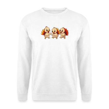 Bébé dinde de Thanksgiving - Sweat-shirt Unisexe - blanc - Devant