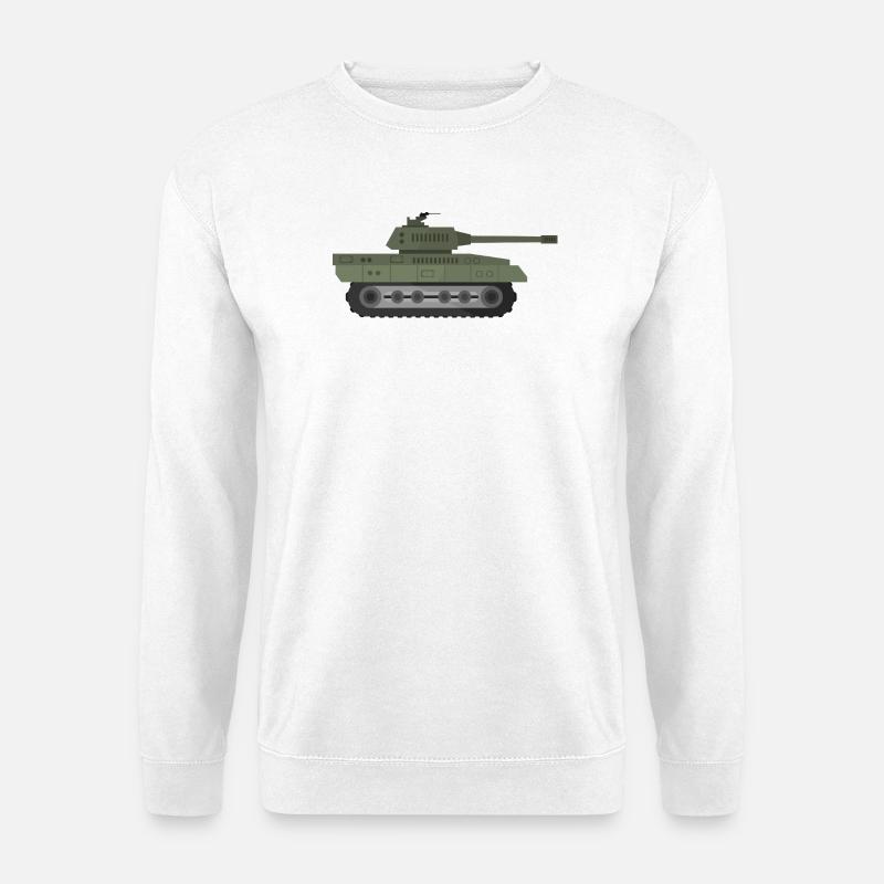 Militärpanzer - Unisex Pullover - Weiß