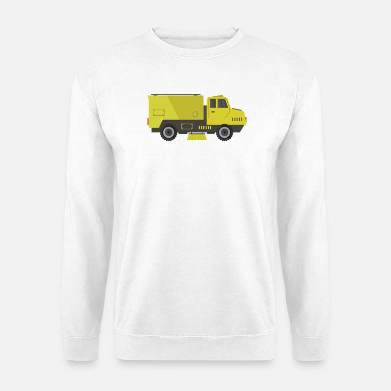 Straßenkehrmaschine - Unisex Pullover - Weiß