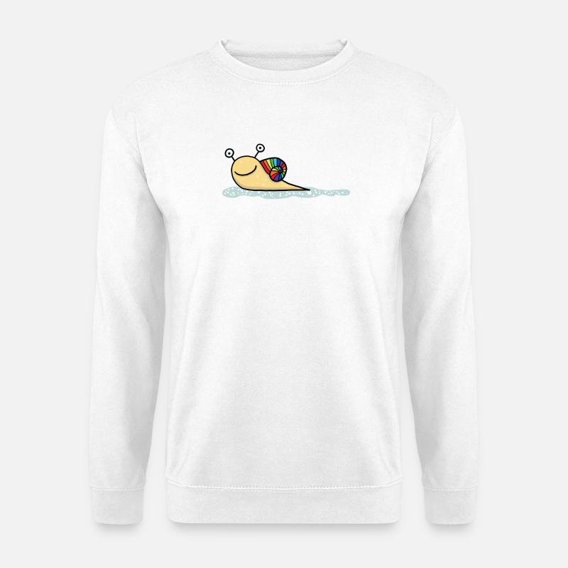 Regenbogenschnecke - Unisex Pullover - Weiß