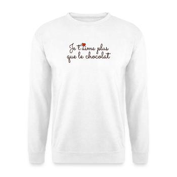 I Love You More Than Chocolate: Valentine's Day - Unisex Sweatshirt - white - Front