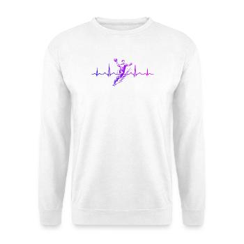 Clear handball message for men - Unisex Sweatshirt - white - Front