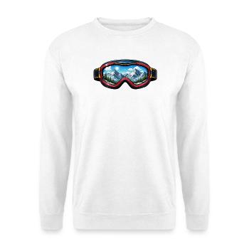  Skibrille Landschaft - Unisex Pullover - Weiß - Vorne