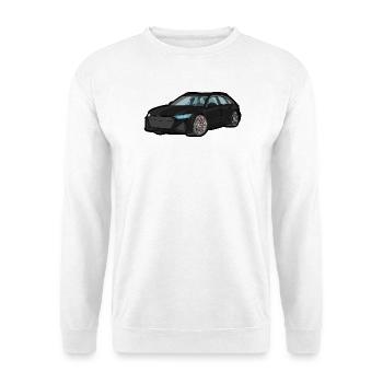 Black sports suit with blue light - Unisex Sweatshirt - white - Front
