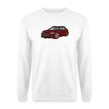 Red Sports Car Silhouette - Unisex Sweatshirt - white - Front