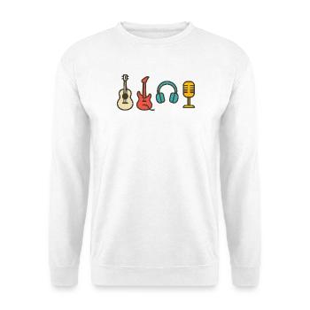 Notes musicales : Cadeau de conception rythmique et rythmique - Sweat-shirt Unisexe - blanc - Devant