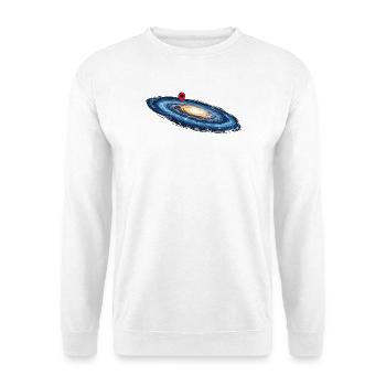Milchstraßen-Ortsstift Weltraumgalaxie - Unisex Pullover - Weiß - Vorne