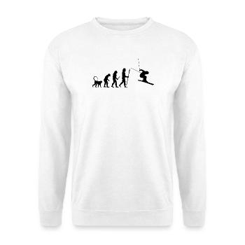 Évolution du skieur - Sweat-shirt Unisexe - blanc - Devant