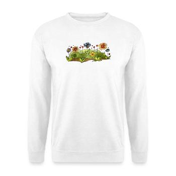 Fleur - Sweat-shirt Unisexe - blanc - Devant