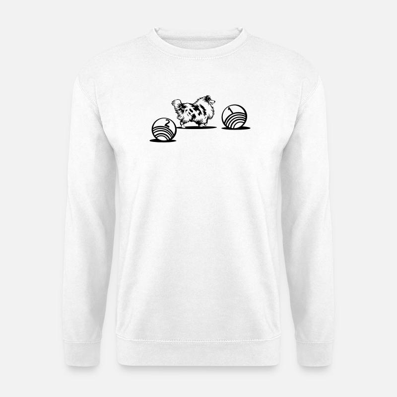 Long-haired Collie Driftball Sport (dyeable) - Unisex Sweatshirt - white