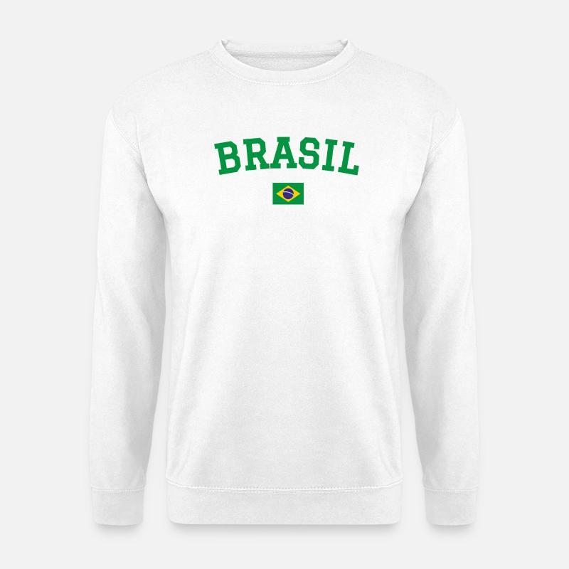 Drapeau du Brésil Conception Vert - Sweat-shirt Unisexe - blanc