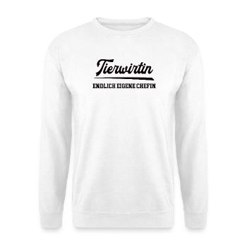 Tierwirtin Chefin Selbstständigkeit Tierwirt Frau - Unisex Pullover - Weiß - Vorne
