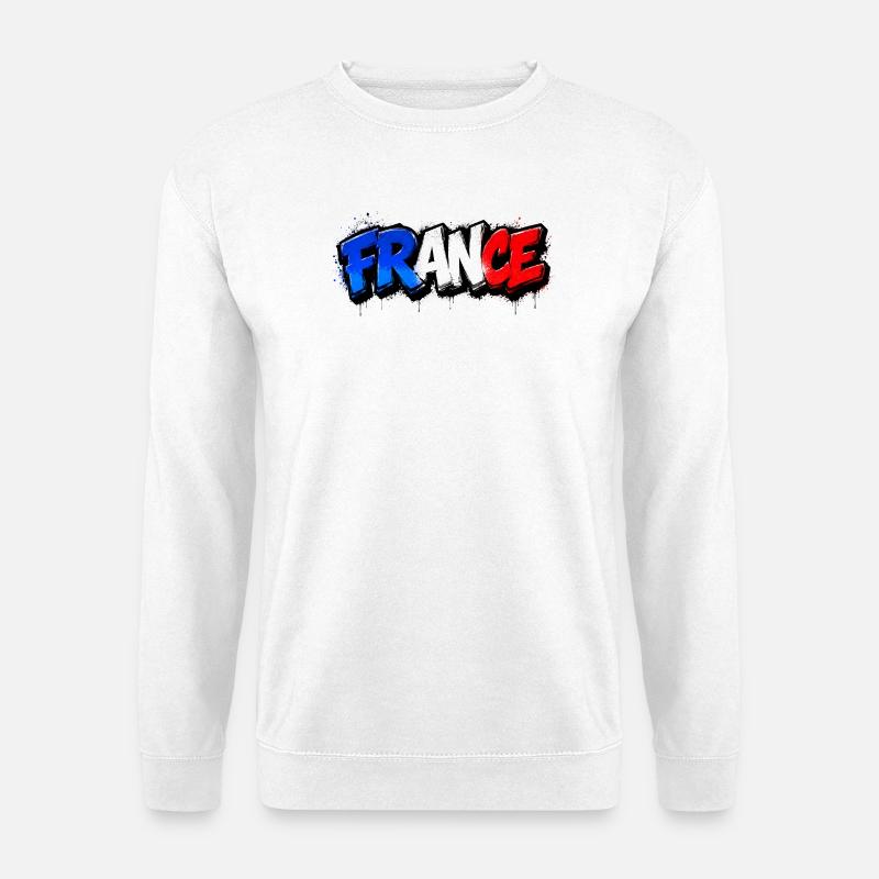 France Graffiti - Unisex Pullover - Weiß