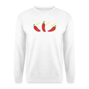 Chili schlafendes Gesicht - Unisex Pullover - Weiß - Vorne