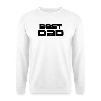 Bester Vater, bester schwarzer Vater - Unisex Pullover - Weiß - Vorne - Alina (178cm) & Michal (187cm)