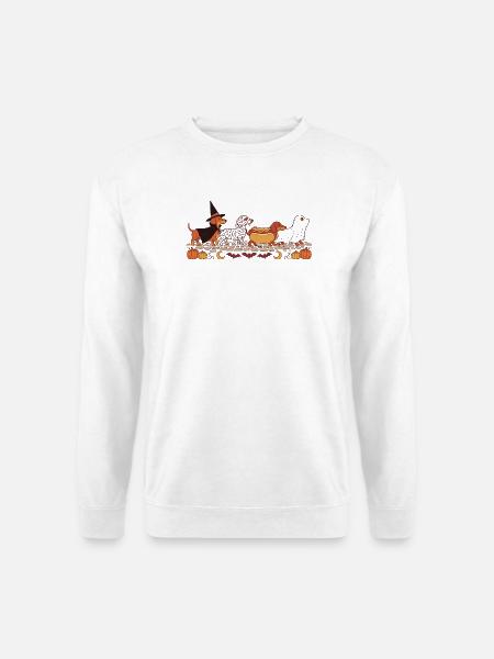 Halloween-Dackel - Unisex Pullover - Weiß