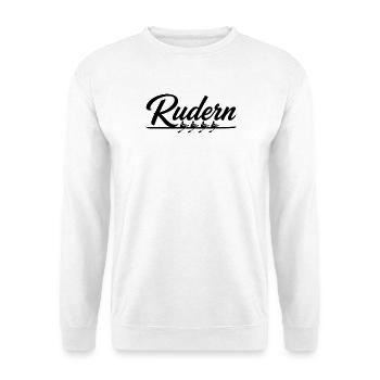 Rudern - Rennvierer - Ruderer - Ruderin - Regatta - Unisex Pullover - Weiß - Vorne - Alina (178cm) & Michal (187cm)