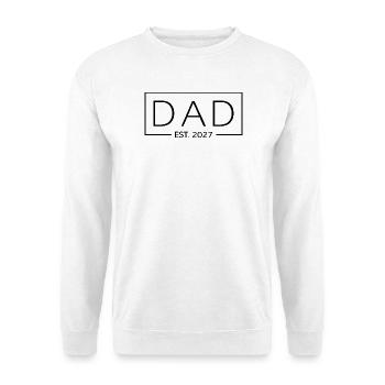 Dad Est. 2027 New Dad 2027 - Unisex Pullover - Weiß - Vorne - Alina (178cm) & Michal (187cm)