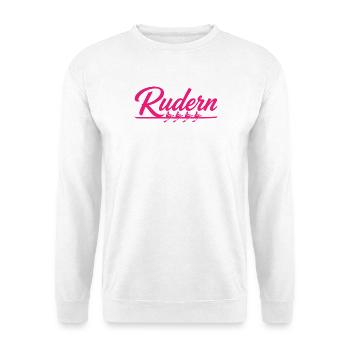 Rudern - Rennvierer - Ruderer - Ruderin - Unisex Pullover - Weiß - Vorne - Alina (178cm) & Michal (187cm)