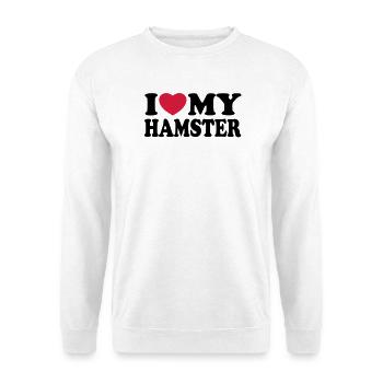 I love my hamster - Unisex Sweatshirt - white - Front