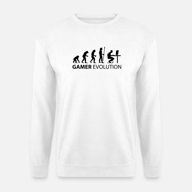 l'évolution de gamer - Sweat-shirt Unisexe - blanc