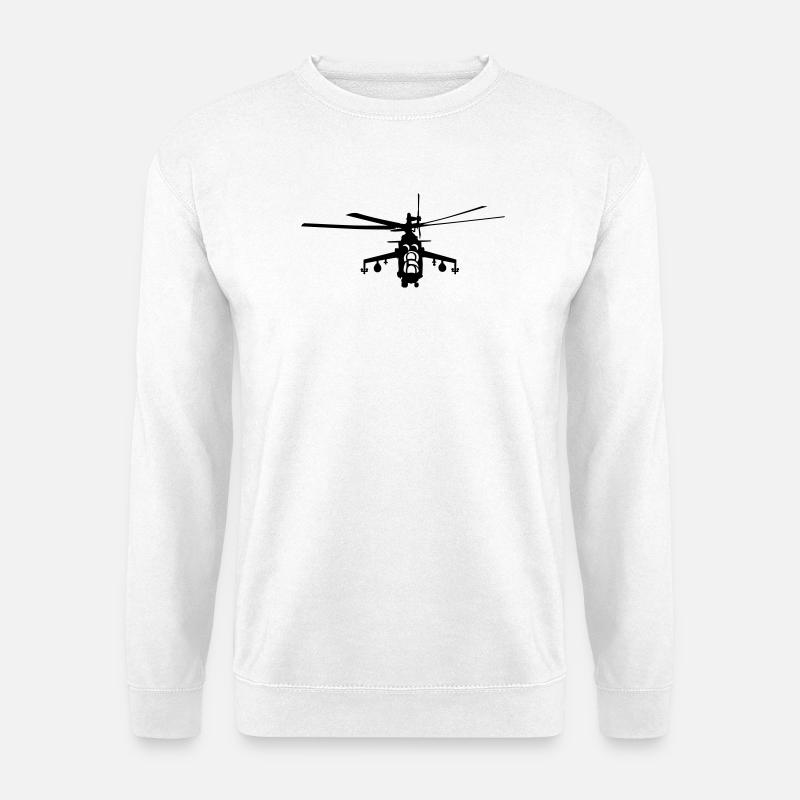 Helicopter Mi-24 - Unisex Sweatshirt - white