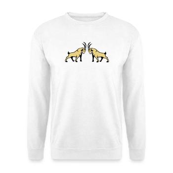 Double symétrie Beige Capricorne - Sweat-shirt Unisexe - blanc - Devant