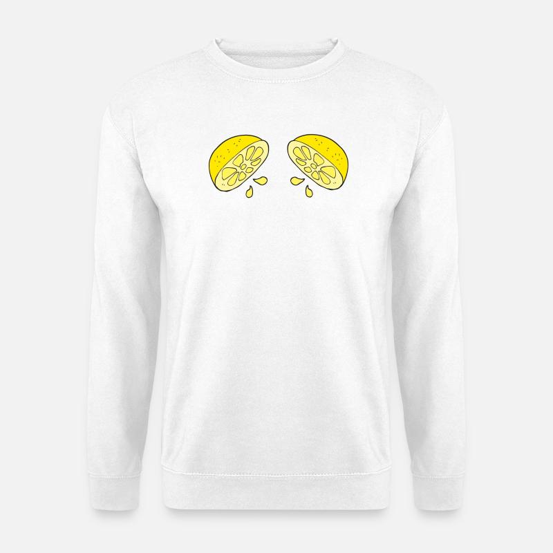 Zitrus Tropfen Duo - Unisex Pullover - Weiß