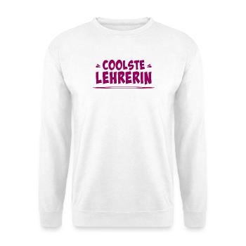 coolste lehrerin - Unisex Pullover - Weiß - Vorne