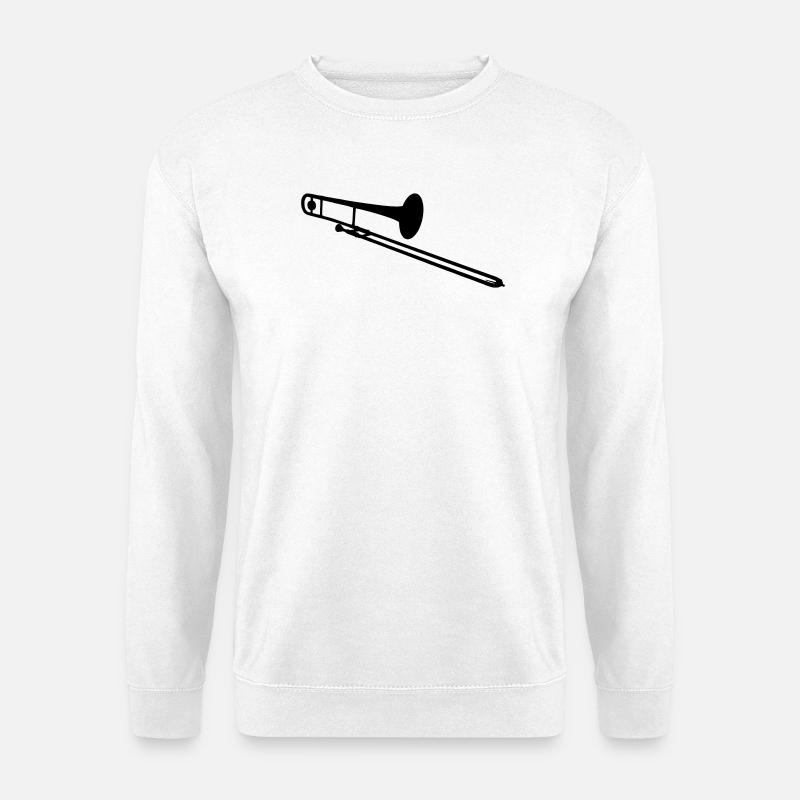 Posaunenblasinstrument - Unisex Pullover - Weiß