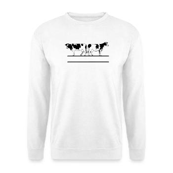 Cow monogram transparent - Unisex Sweatshirt - white - Front