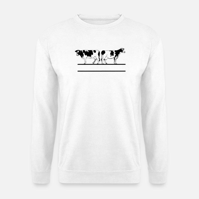 Kuhmonogramm transparent - Unisex Pullover - Weiß