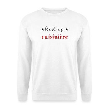 CUISINIERE. MAMAN. FÊTE DES MÈRES. BONNE FÊTE - Sweat-shirt Unisexe - blanc - Devant