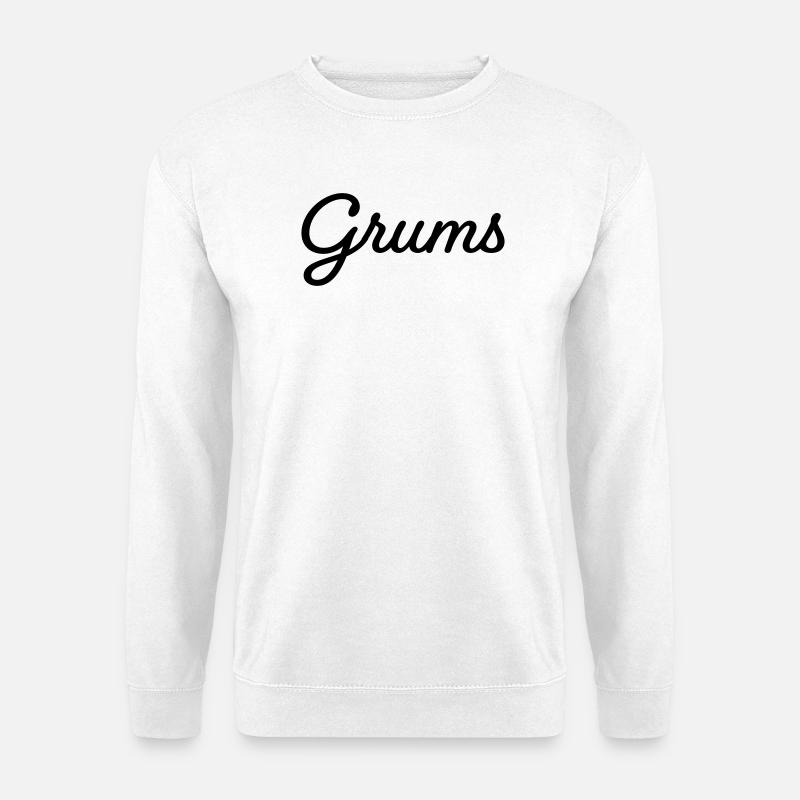 Grums schwarz - Unisex Pullover - Weiß