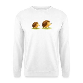 Hérissons mignons pour les vêtements des enfants - Sweat-shirt Unisexe - blanc - Devant
