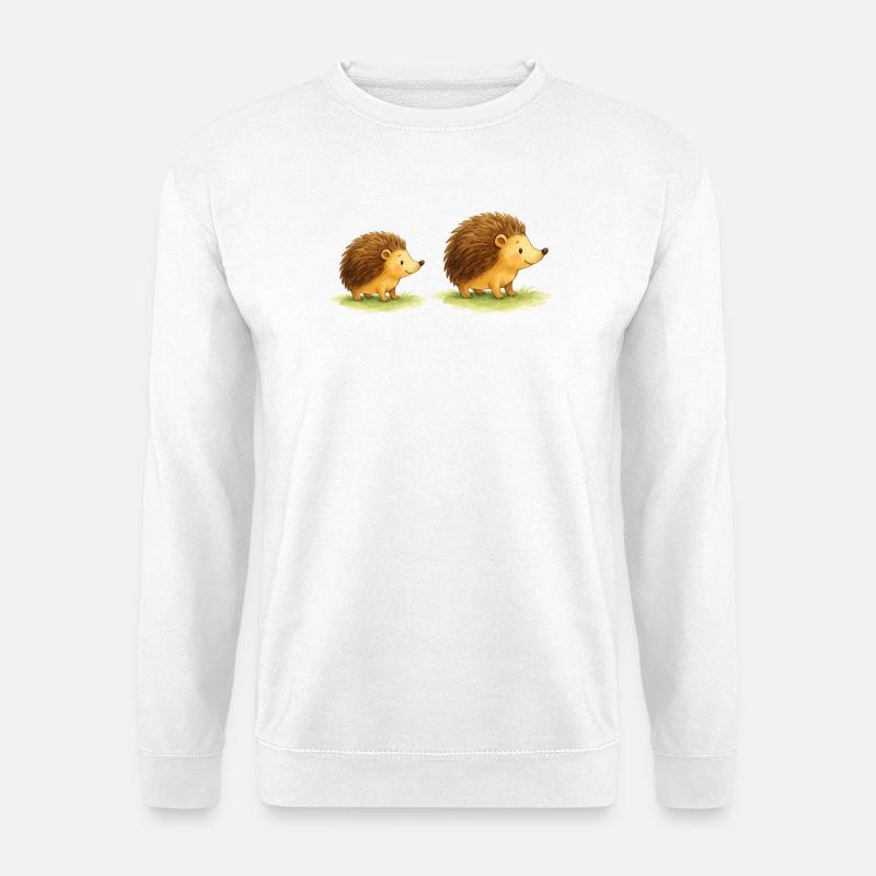 Cute hedgehogs for children's clothes - Unisex Sweatshirt - white