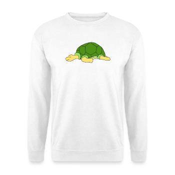 Süße, faule Schildkröte schläft lustiger Reptilienbesitzer - Unisex Pullover - Weiß - Vorne