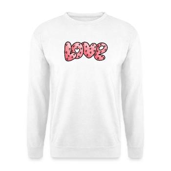 Lettrage LOVE – design cœur & amour - Sweat-shirt Unisexe - blanc - Devant
