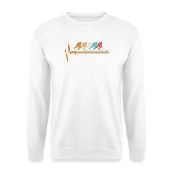 Joueur rétro Puls ECG Icey Hockey Heartbeat - Sweat-shirt Unisexe - blanc - Devant