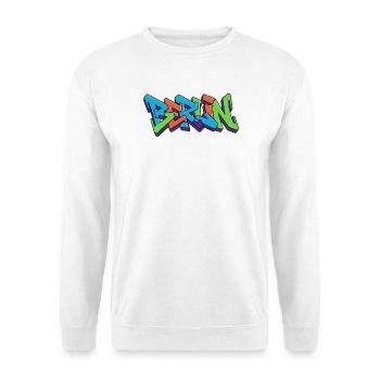 Berliner Straßen Graffiti Farbexplosion - Unisex Pullover - Weiß - Vorne
