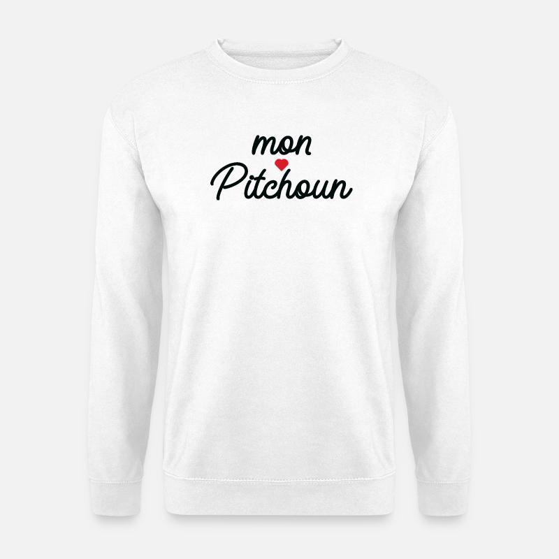 Mein Pitchoun-Herz - Unisex Pullover - Weiß