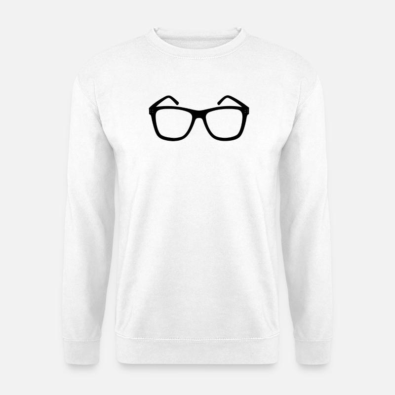 Brille - Unisex Pullover - Weiß